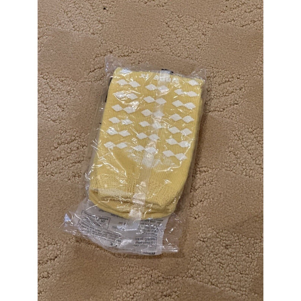 Slip Resistant Double Print XL Adult Size Socks Yellow Color 48 Pair Per Case - Picture 4 of 5